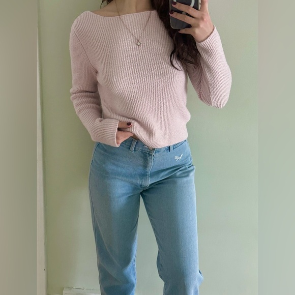 Mango Soft Pink Ribbed Sweater - Picture 4 of 5